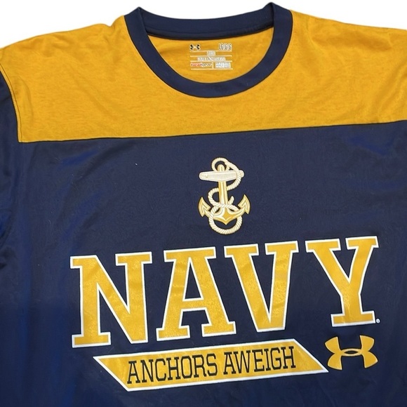 Under‎ Armour NAVY Heat Gear Long Sleeve T-Sirt - Picture 2 of 7
